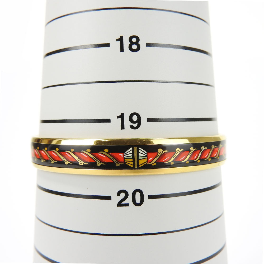 HERMES Bangle Enamel, Metal gold Emaille PM Women Used