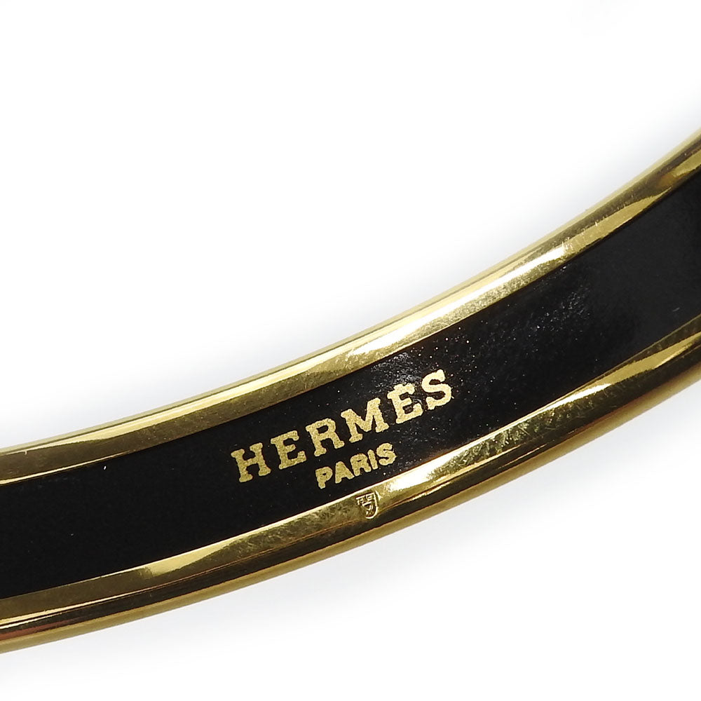 HERMES Bangle Enamel, Metal gold Emaille PM Women Used