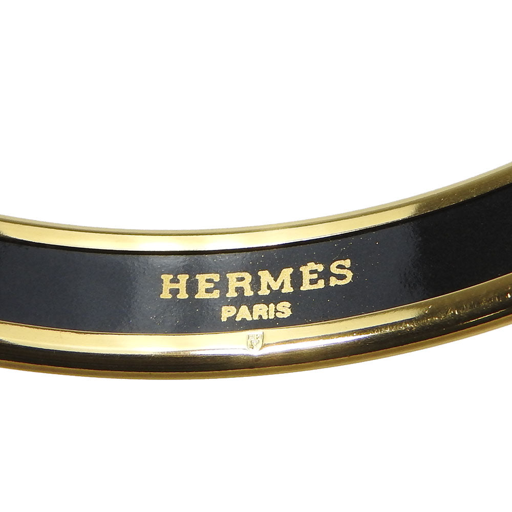 HERMES Bangle Enamel, Metal gold Emaille PM Women Used
