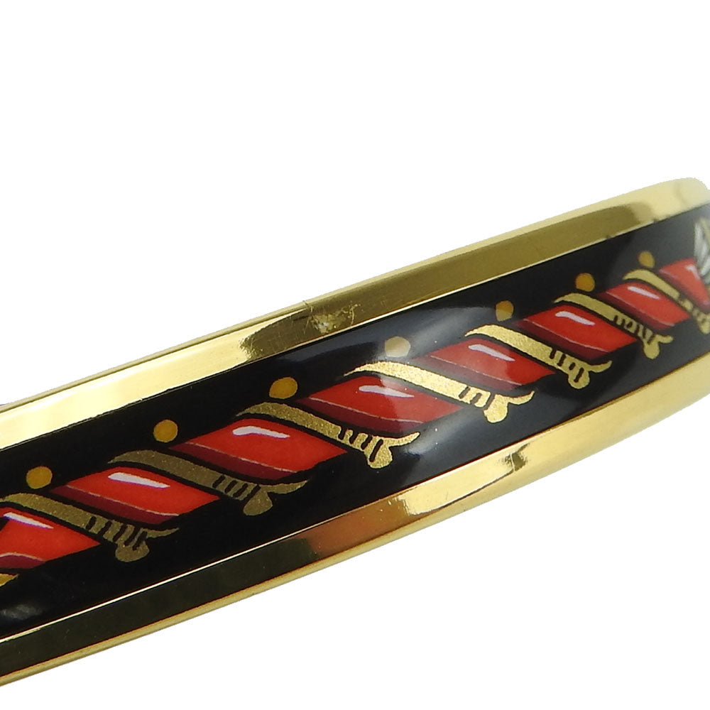 HERMES Bangle Enamel, Metal gold Emaille PM Women Used