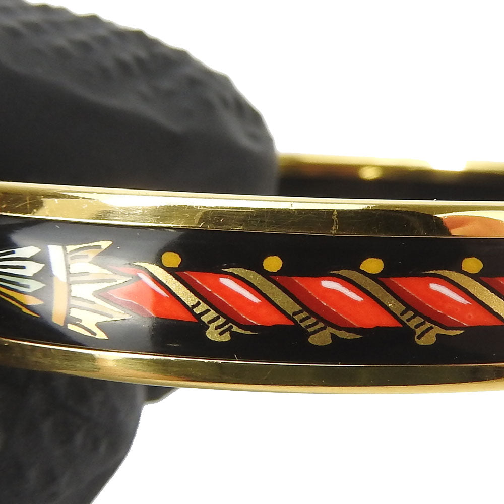 HERMES Bangle Enamel, Metal gold Emaille PM Women Used