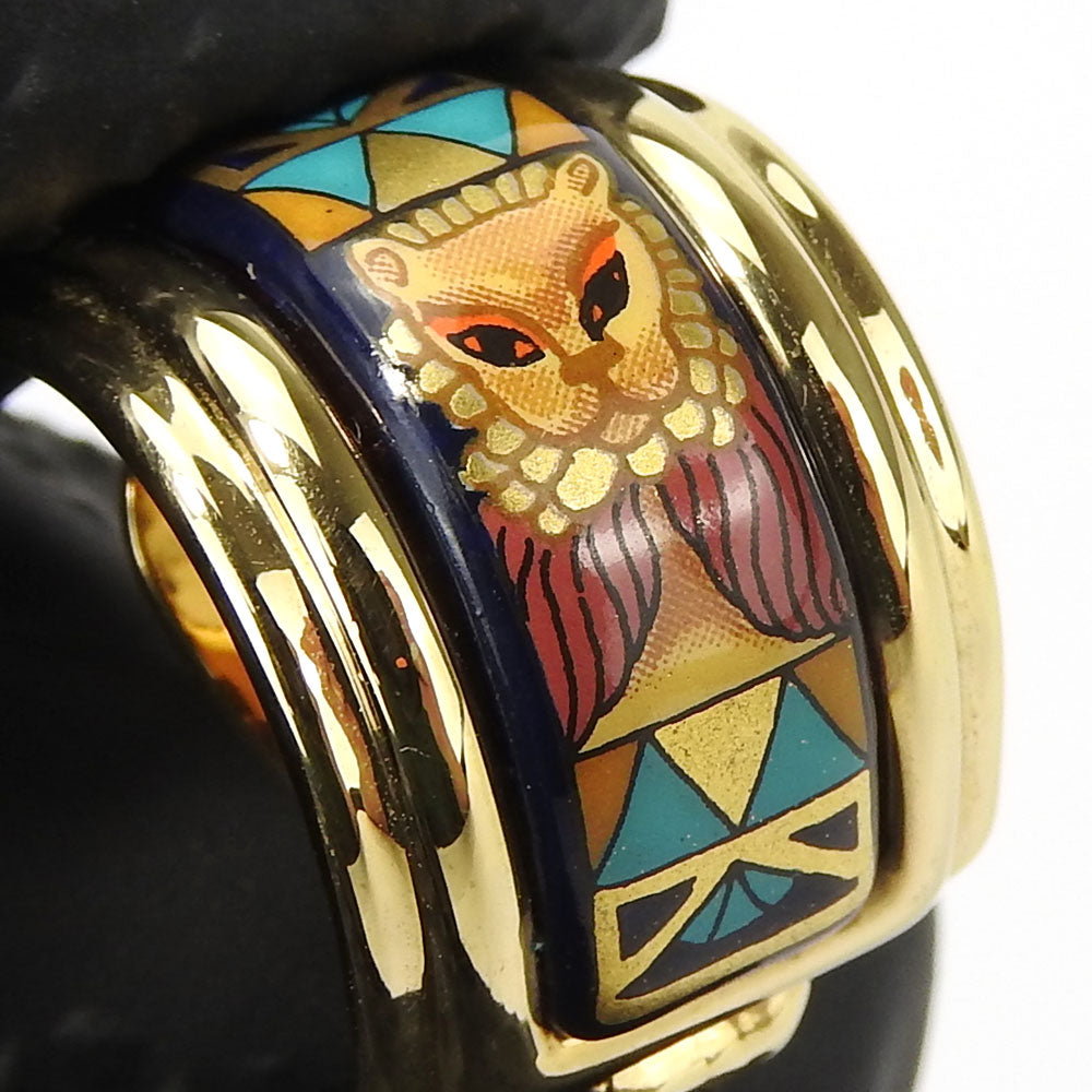 HERMES Earring Metal, Cloisonne multicolor Emile Women Used