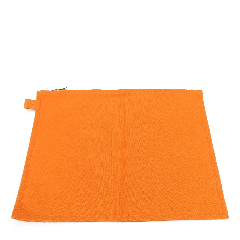 HERMES Pouch canvas Orange Bora Bora Pouch GM unisex(Unisex) Used