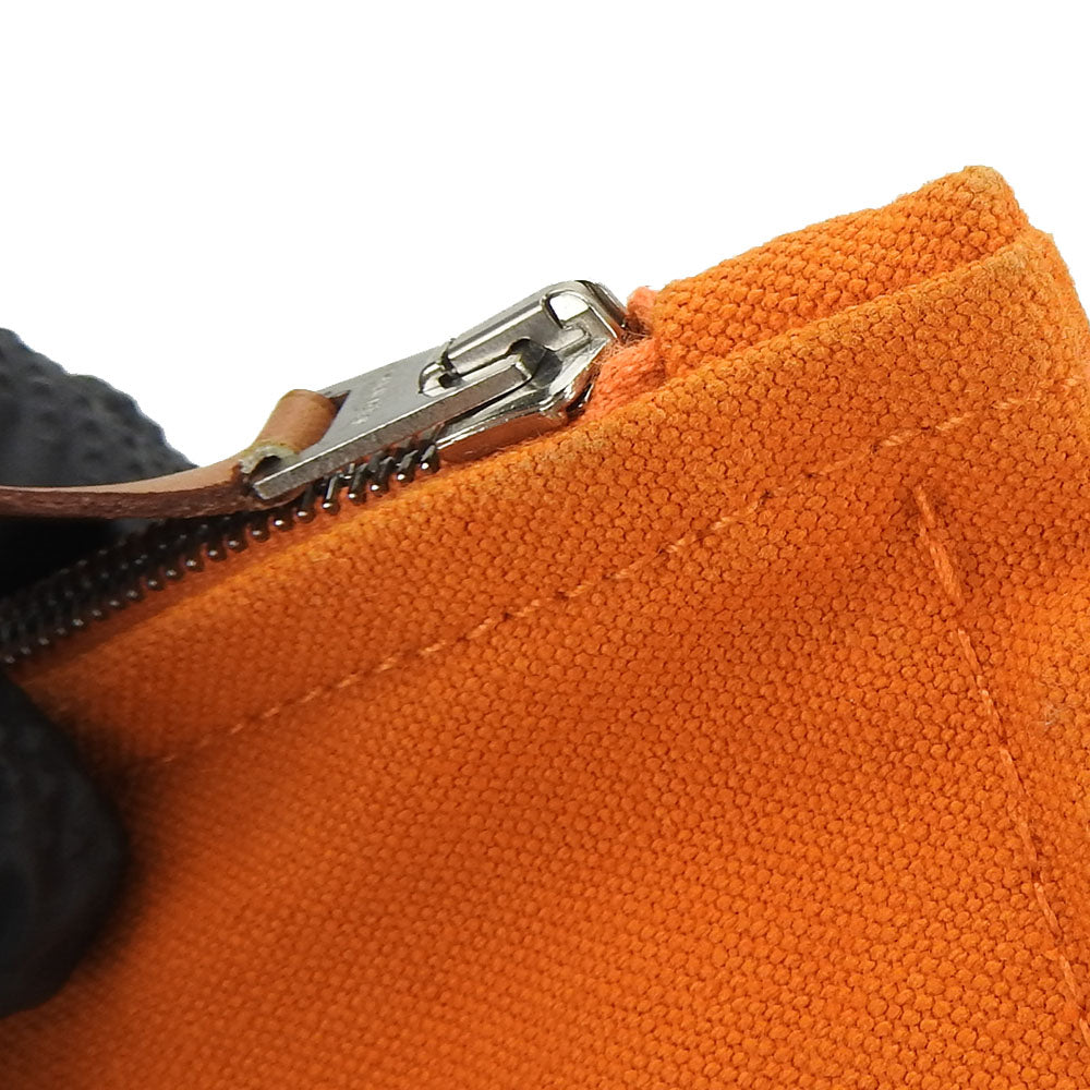 HERMES Pouch canvas Orange Bora Bora Pouch GM unisex(Unisex) Used