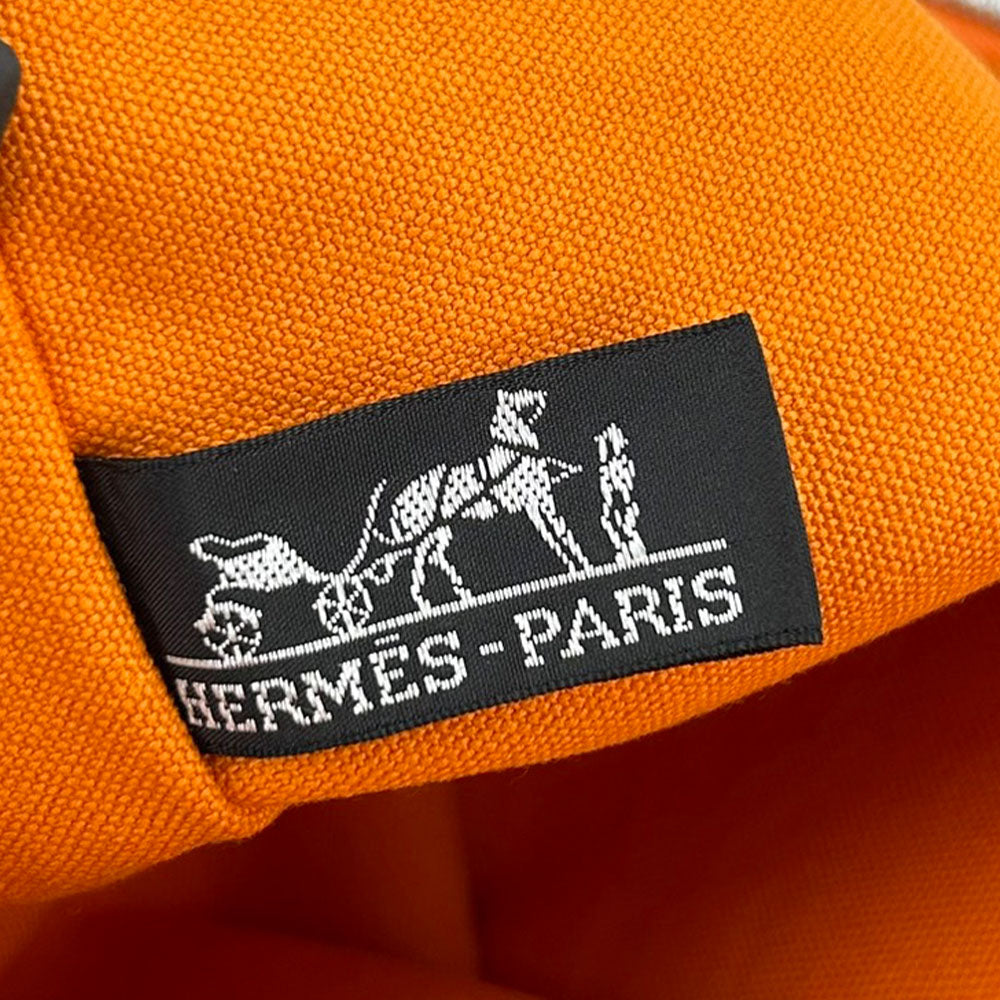 HERMES Pouch canvas Orange Bora Bora Pouch GM unisex(Unisex) Used