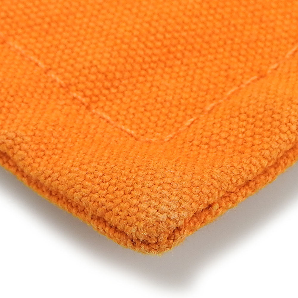 HERMES Pouch canvas Orange Bora Bora Pouch GM unisex(Unisex) Used