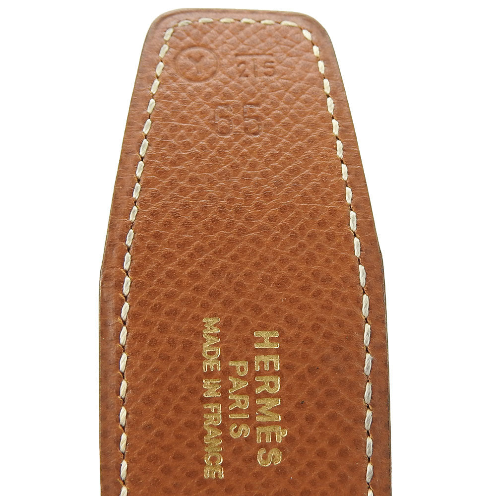HERMES belt Courchevel , Box calf gold Constance Women Used