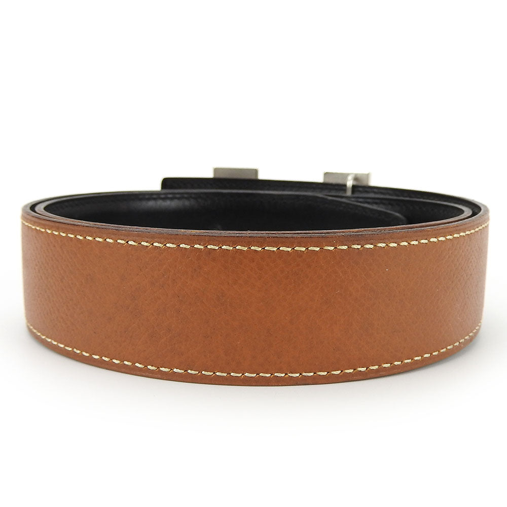 HERMES belt Courchevel , Box calf gold Constance Women Used