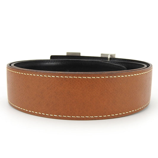 HERMES belt Courchevel , Box calf gold Constance Women Used