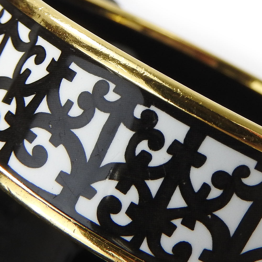 HERMES bracelet Enamel, Metal white Guadalquivir Emilel GM Women Used