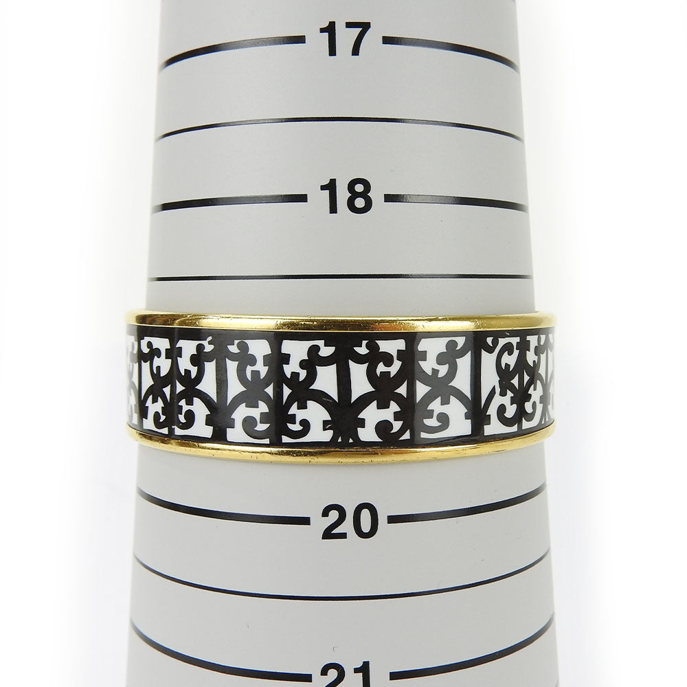 HERMES bracelet Enamel, Metal white Guadalquivir Emilel GM Women Used
