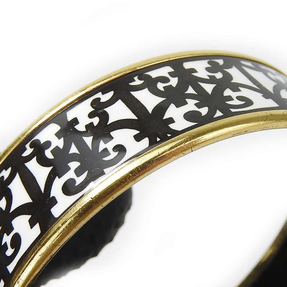 HERMES bracelet Enamel, Metal white Guadalquivir Emilel GM Women Used