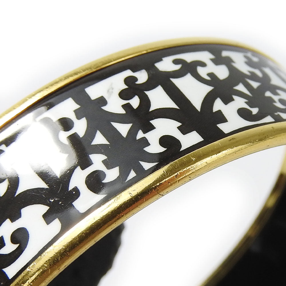 HERMES bracelet Enamel, Metal white Guadalquivir Emilel GM Women Used