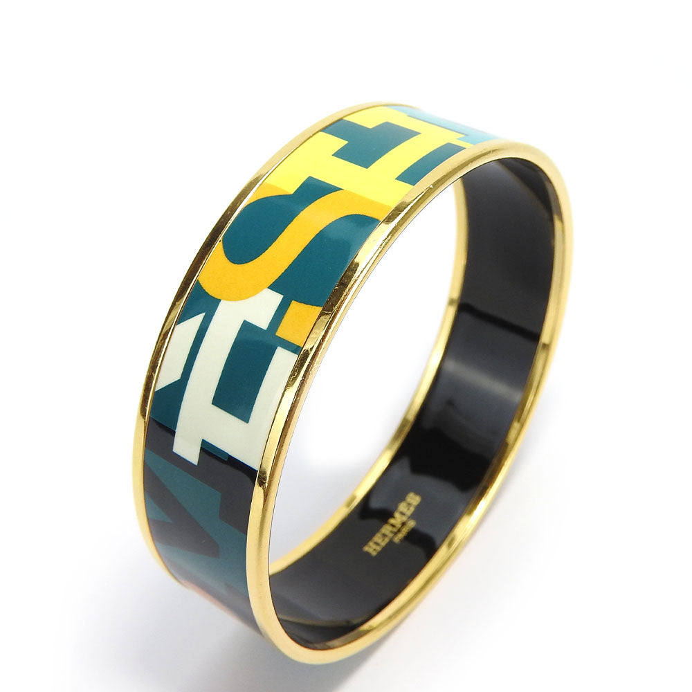 HERMES bracelet Enamel, Metal Green type Emile Women Used