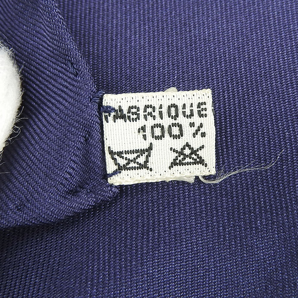 HERMES scarf silk Navy Carre90 Women Used