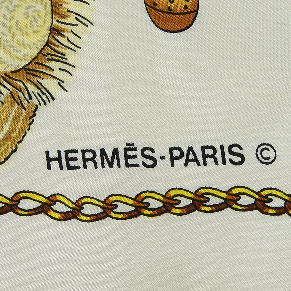HERMES scarf silk Navy Carre90 Women Used