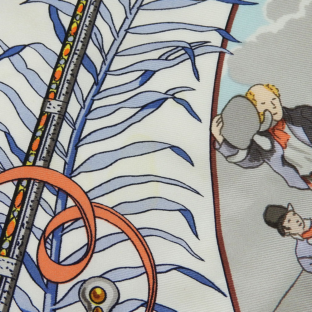HERMES scarf silk Navy Carre90 Women Used