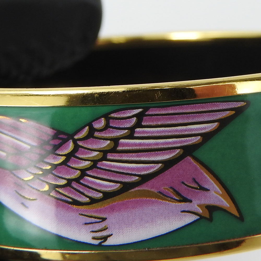 HERMES bracelet Metal, Enamel green Emilel GM Women Used