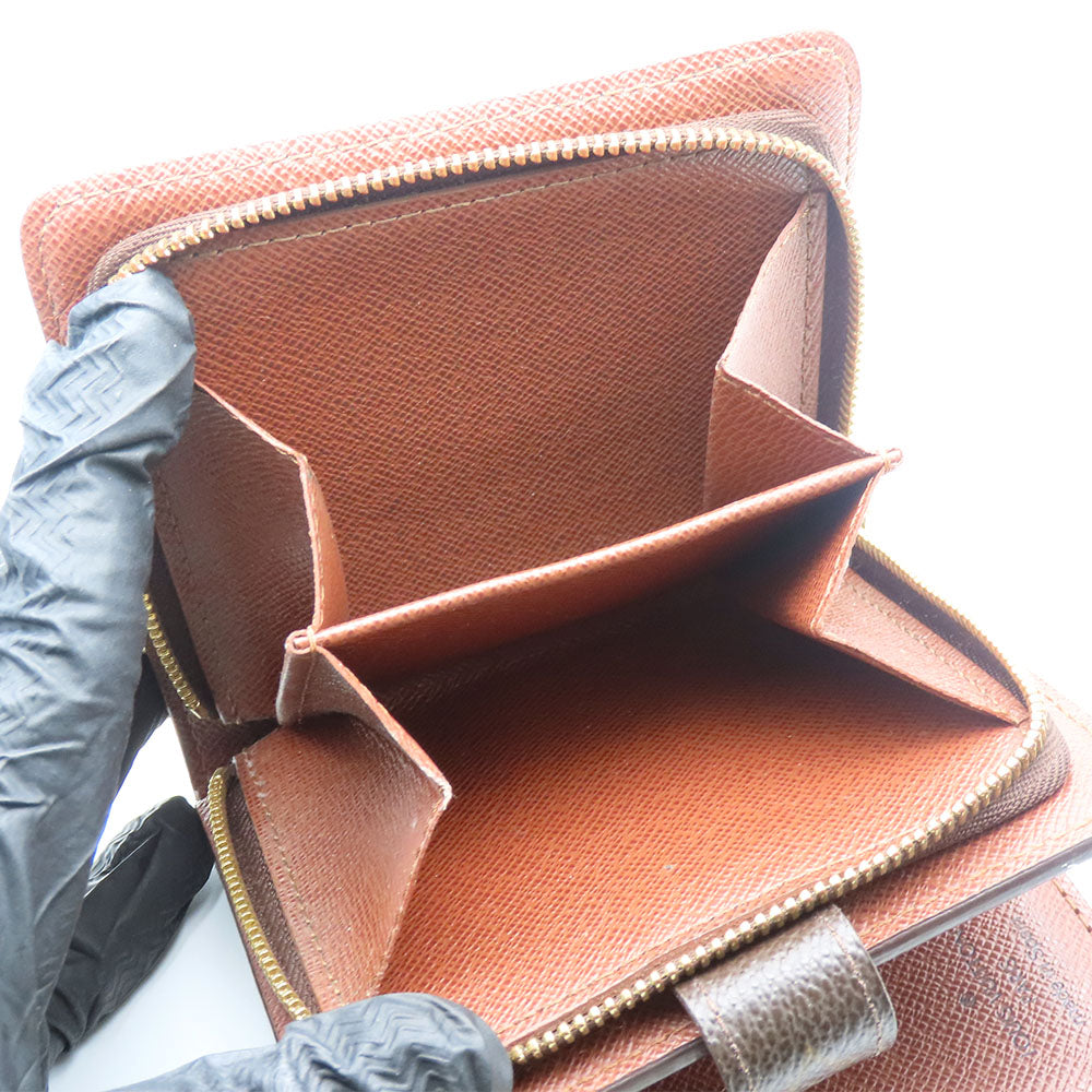 LOUIS VUITTON Bifold Wallet M61667 Monogram Brown Compact zip Women Used