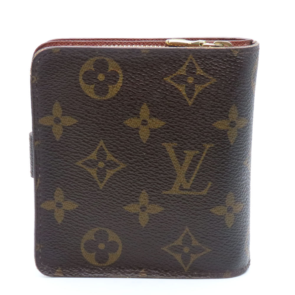 LOUIS VUITTON Bifold Wallet M61667 Monogram Brown Compact zip Women Used