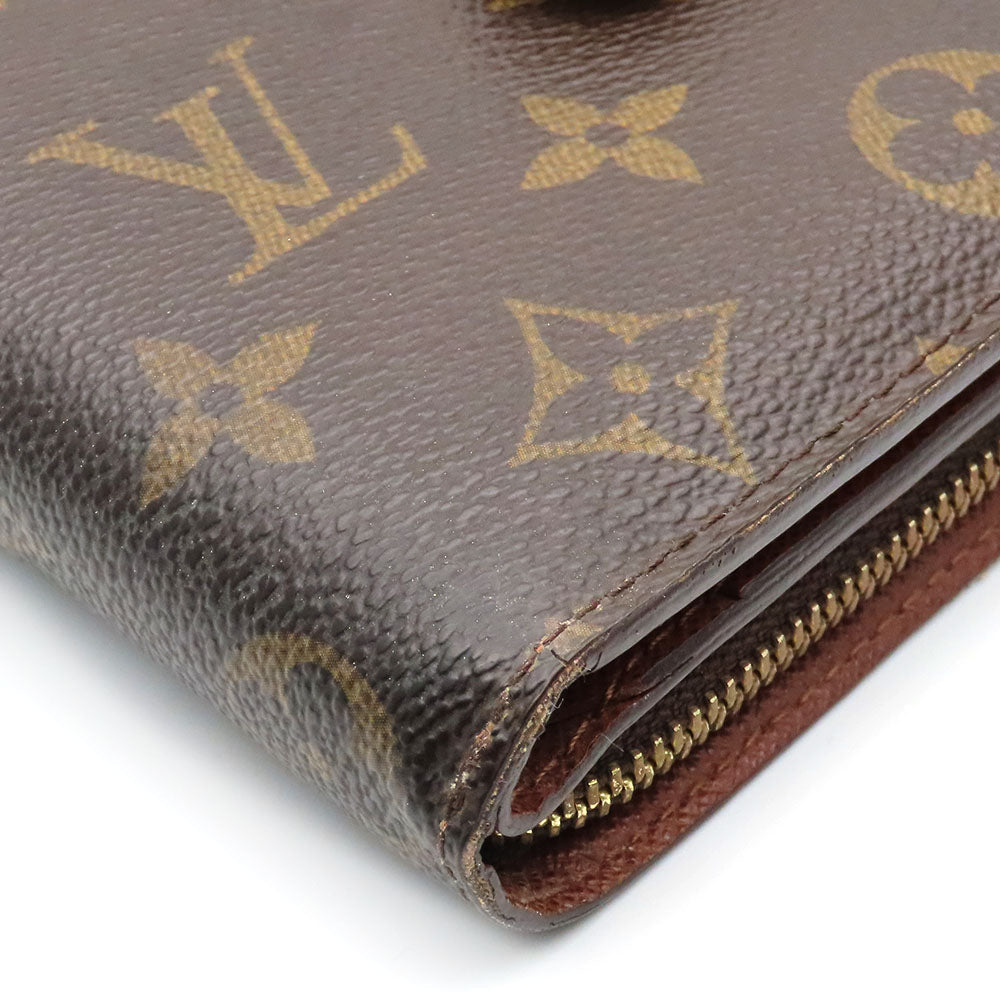 LOUIS VUITTON Bifold Wallet M61667 Monogram Brown Compact zip Women Used