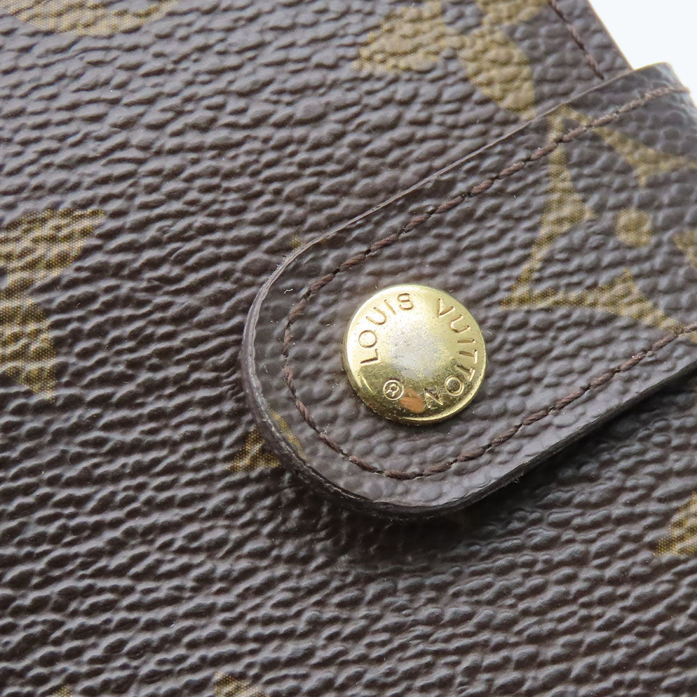 LOUIS VUITTON Bifold Wallet M61667 Monogram Brown Compact zip Women Used