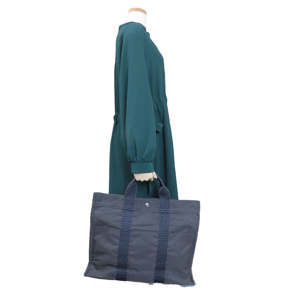 HERMES Tote Bag polyester gray Her Line unisex(Unisex) Used