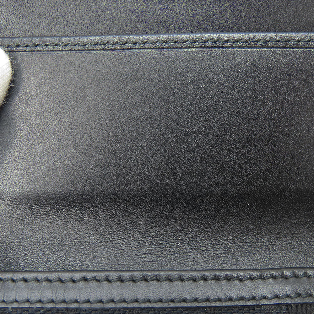 GUCCI Long Wallet Purse 035.0416.2180 GG canvas black Web line unisex(Unisex) Used