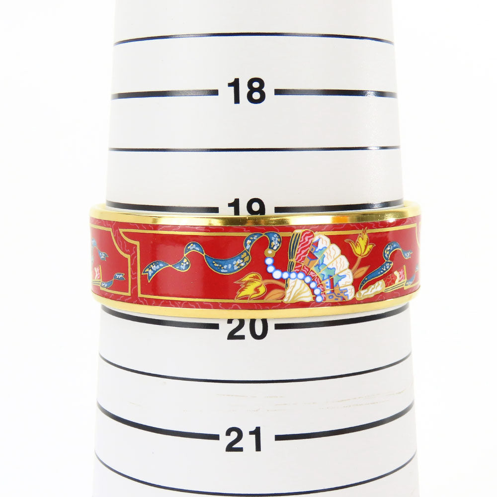 HERMES bracelet Metal, Enamel Red Emilel GM Women Used