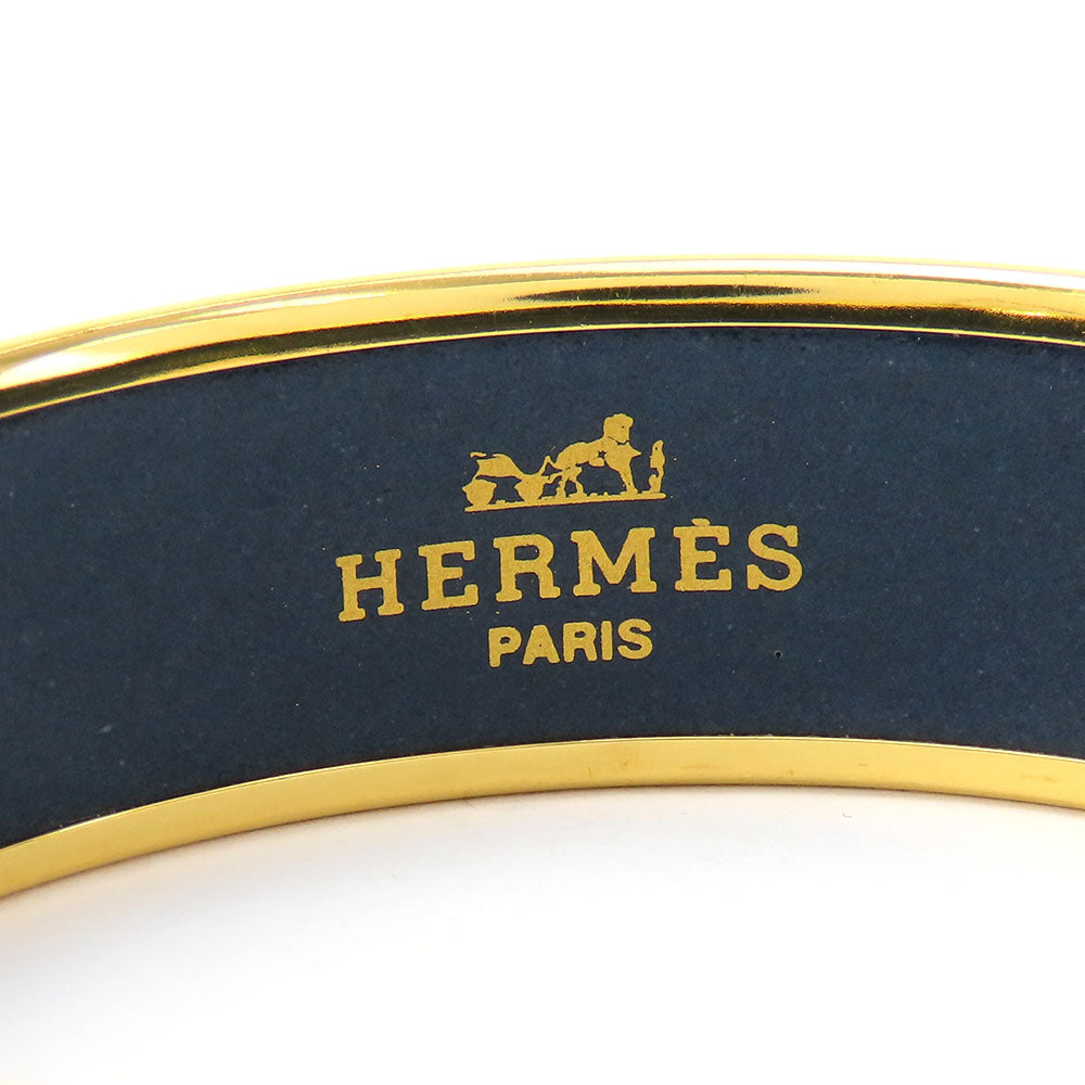 HERMES bracelet Metal, Enamel Red Emilel GM Women Used