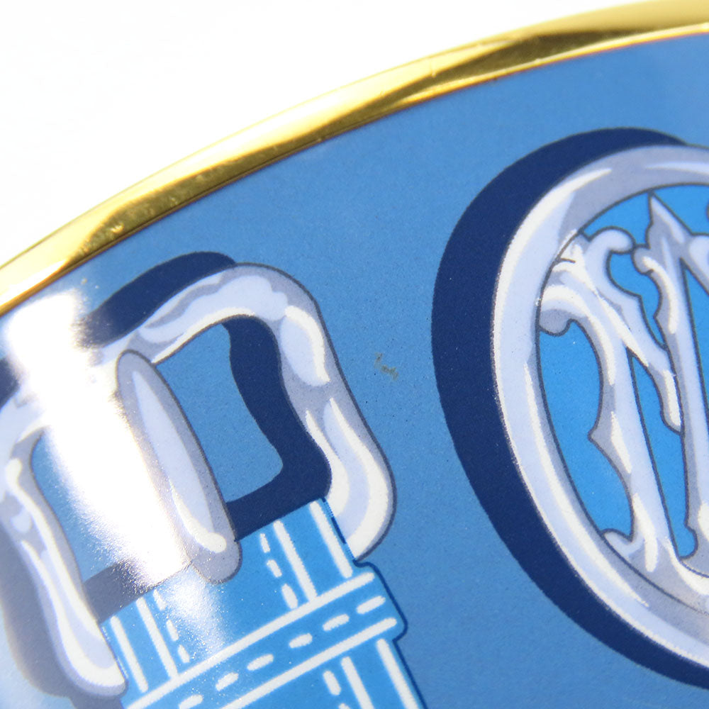 HERMES bracelet Metal, Cloisonne Blue type Emile TGM Women Used