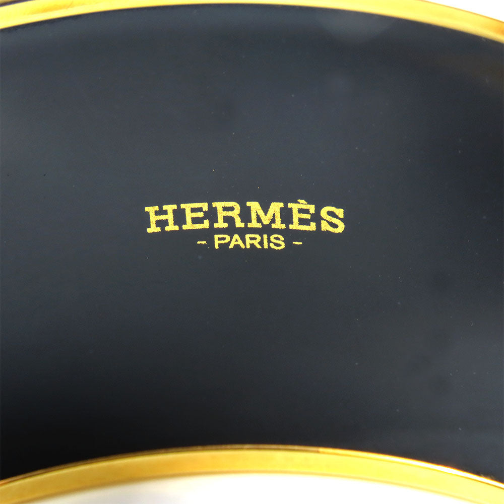 HERMES bracelet Metal, Cloisonne Blue type Emile TGM Women Used