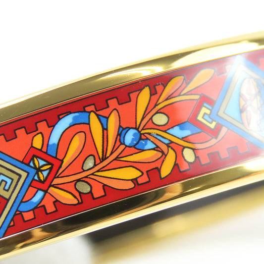 HERMES Bangle Metal, Enamel Red Emile Women Used