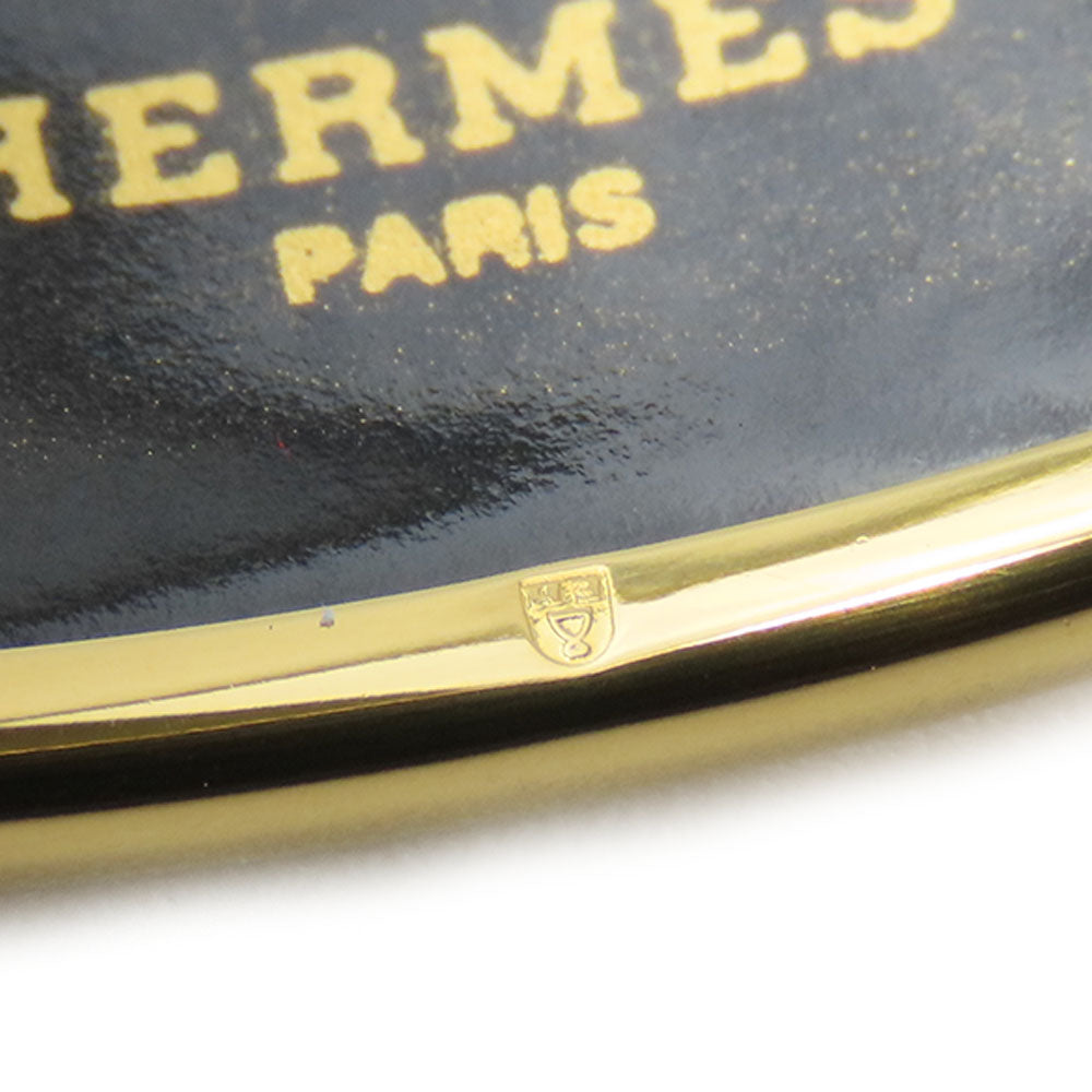 HERMES Bangle Metal, Enamel Red Emile Women Used