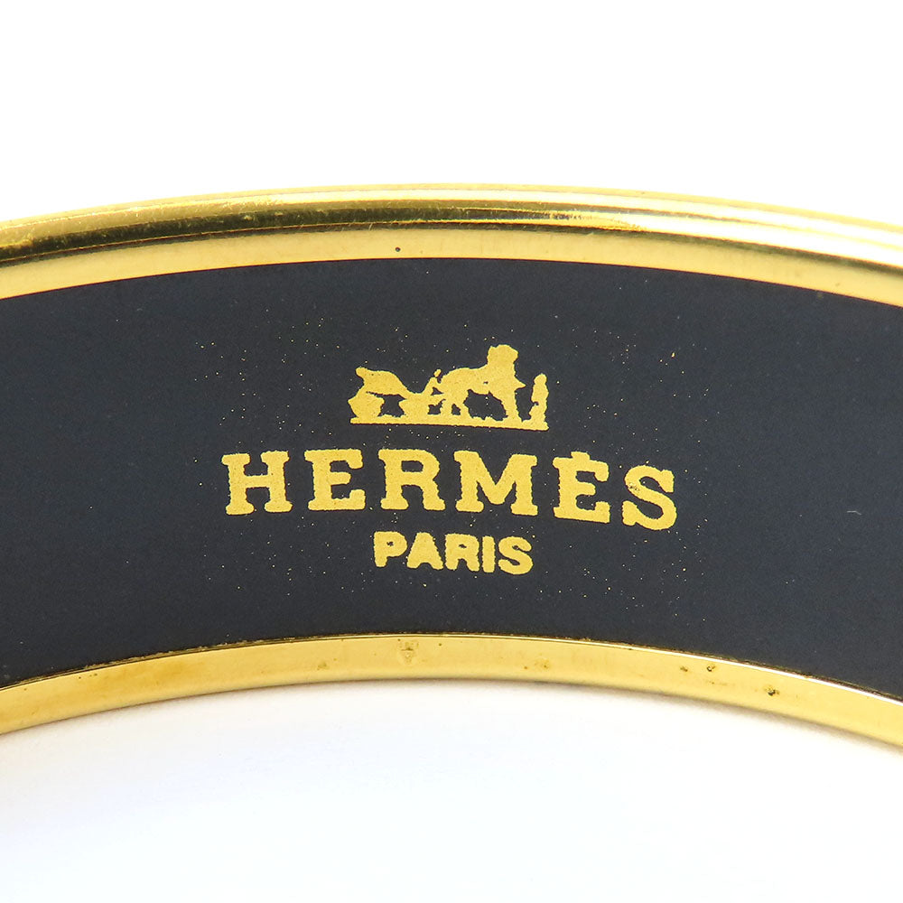 HERMES Bangle Metal, Cloisonne Red Emilel GM Women Used