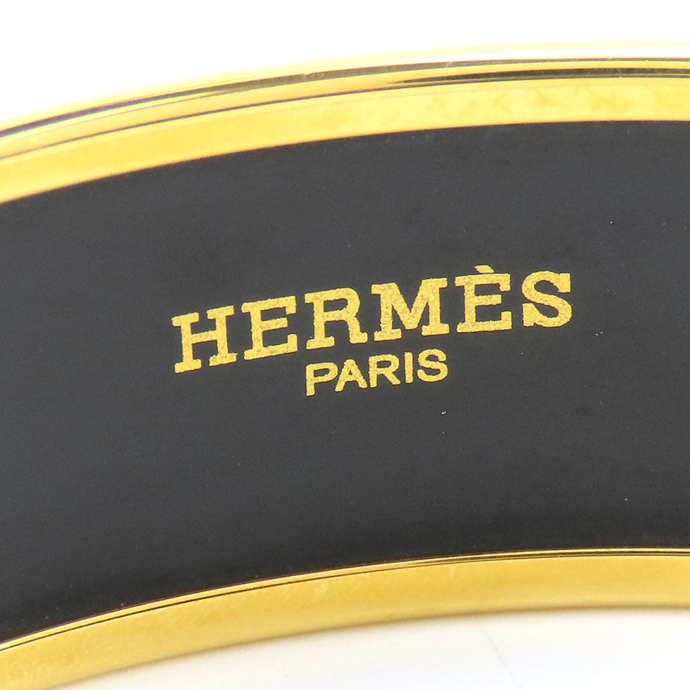HERMES Bangle Metal, Cloisonne Orange Emilel GM Women Used