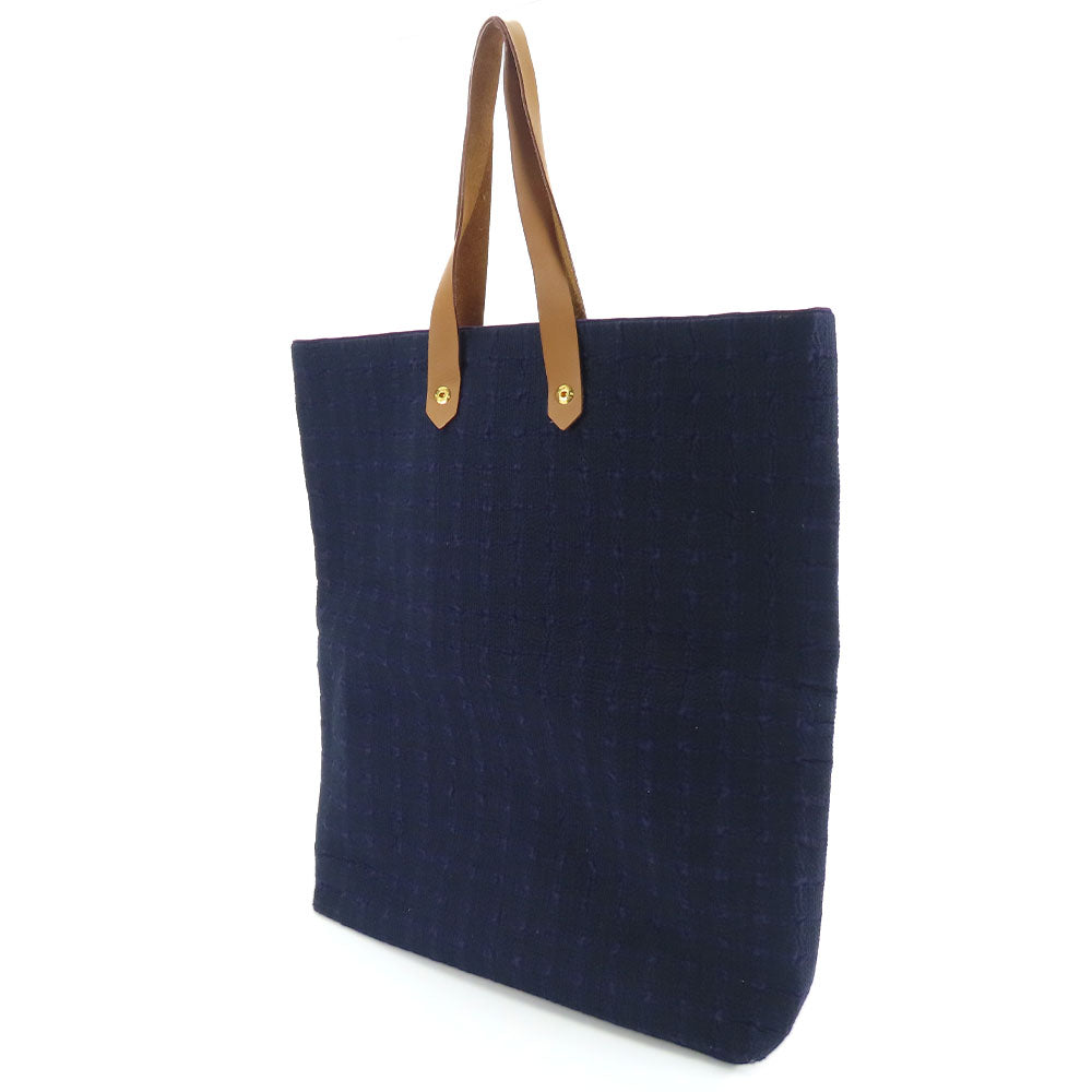 HERMES Tote Bag Cotton, Leather purple Amedaba GM unisex(Unisex) Used