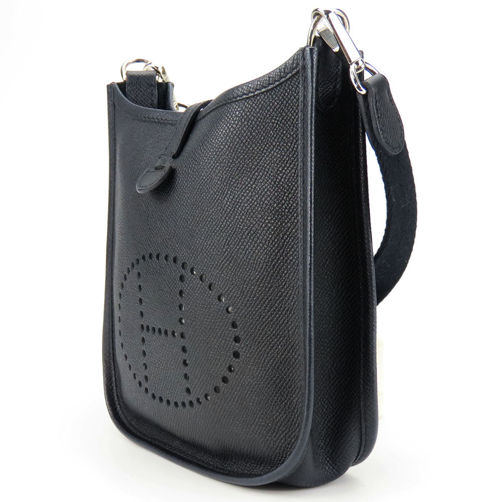 HERMES Shoulder Bag Epsom black Evelyn TPM Women Used