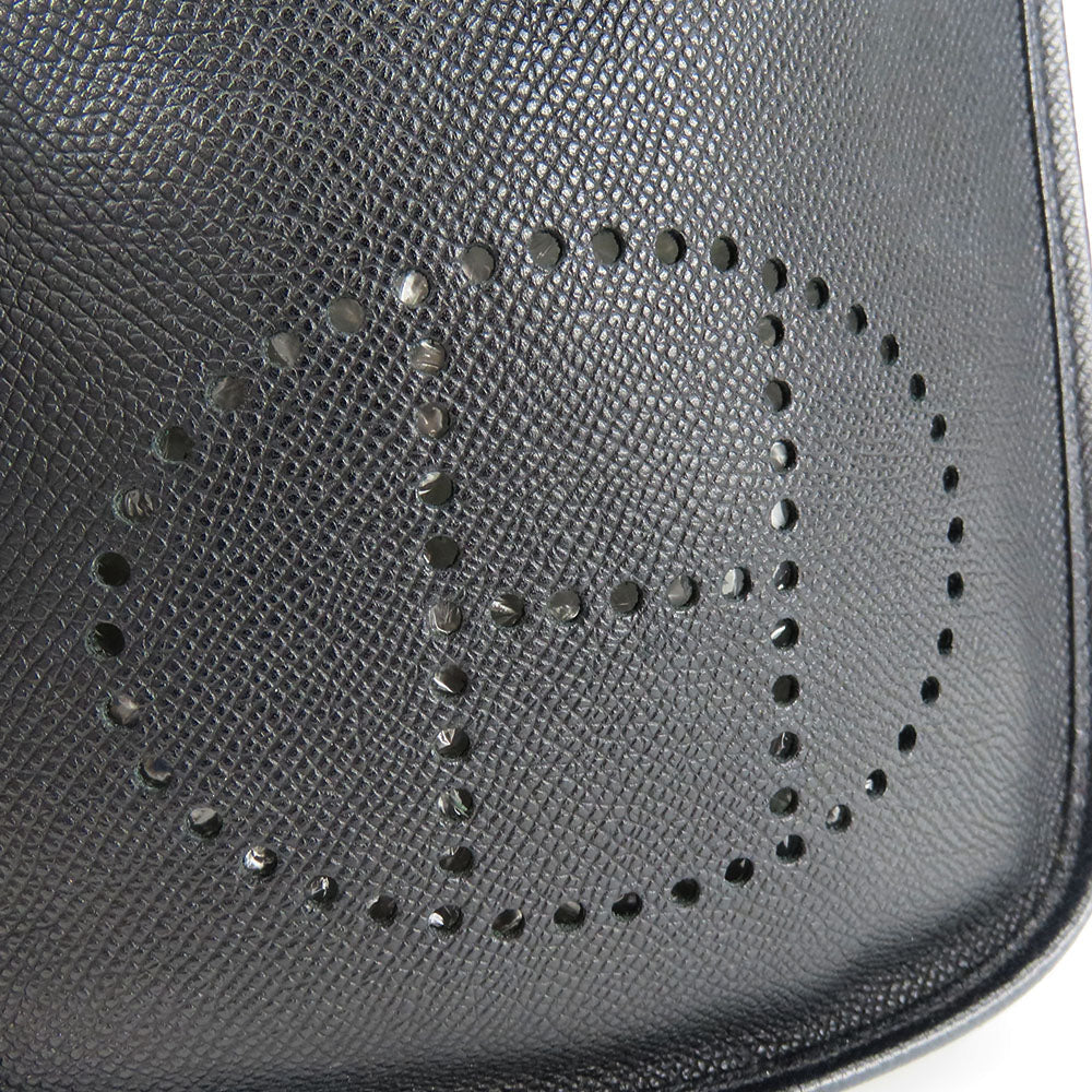 HERMES Shoulder Bag Epsom black Evelyn TPM Women Used