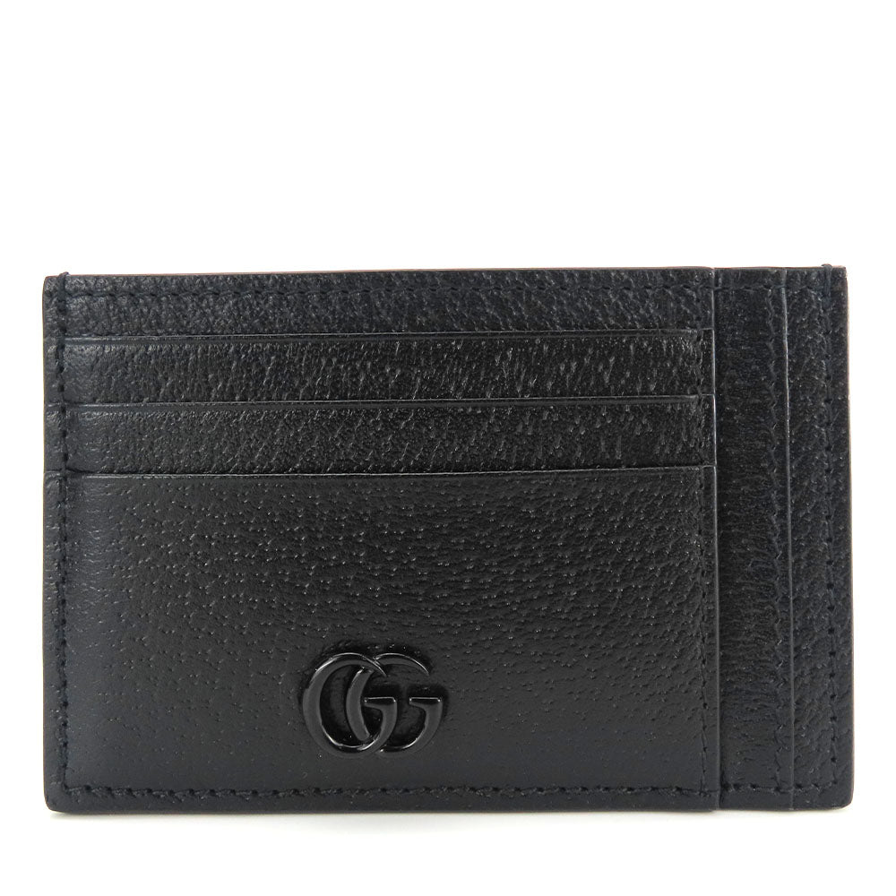 GUCCI Card Case 722734 leather black Double G unisex(Unisex) Used