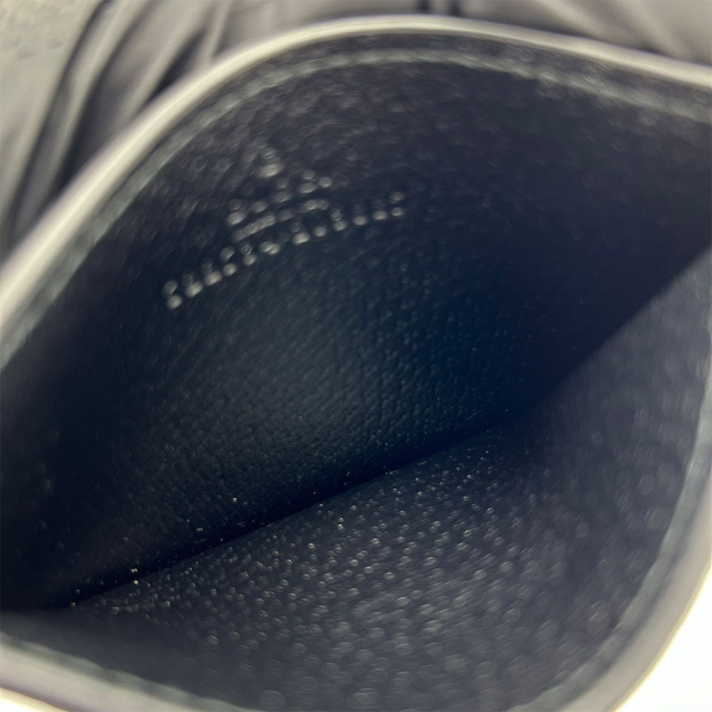 GUCCI Card Case 722734 leather black Double G unisex(Unisex) Used