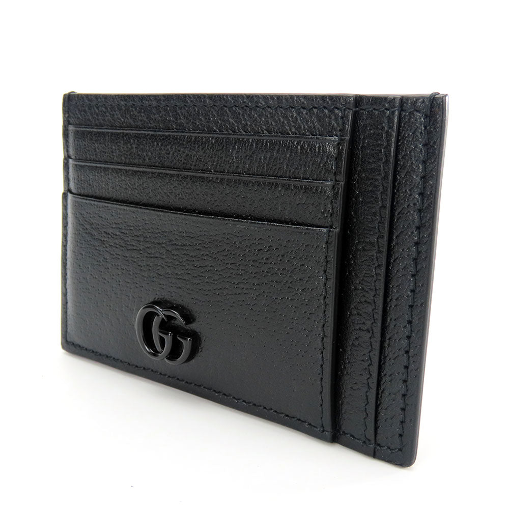 GUCCI Card Case 722734 leather black Double G unisex(Unisex) Used