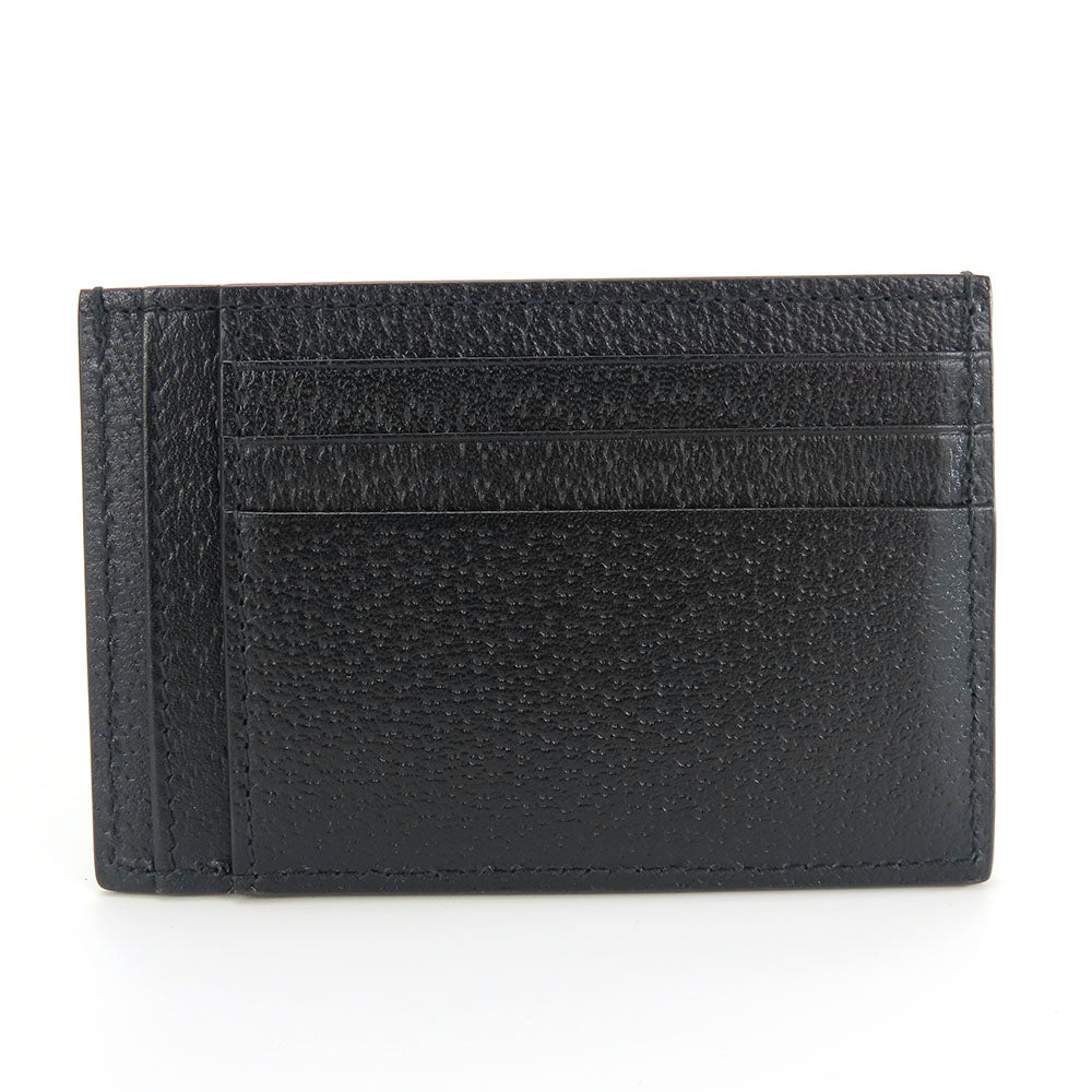 GUCCI Card Case 722734 leather black Double G unisex(Unisex) Used