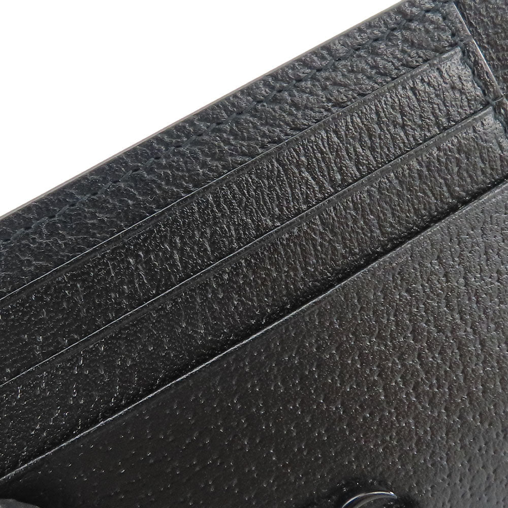 GUCCI Card Case 722734 leather black Double G unisex(Unisex) Used