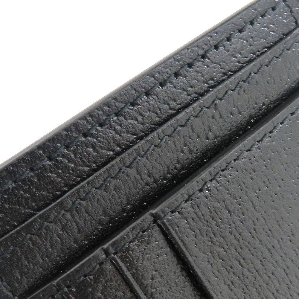 GUCCI Card Case 722734 leather black Double G unisex(Unisex) Used