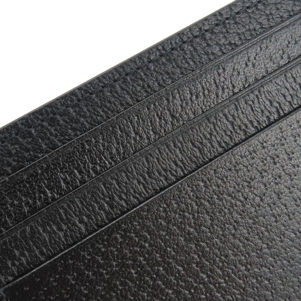 GUCCI Card Case 722734 leather black Double G unisex(Unisex) Used