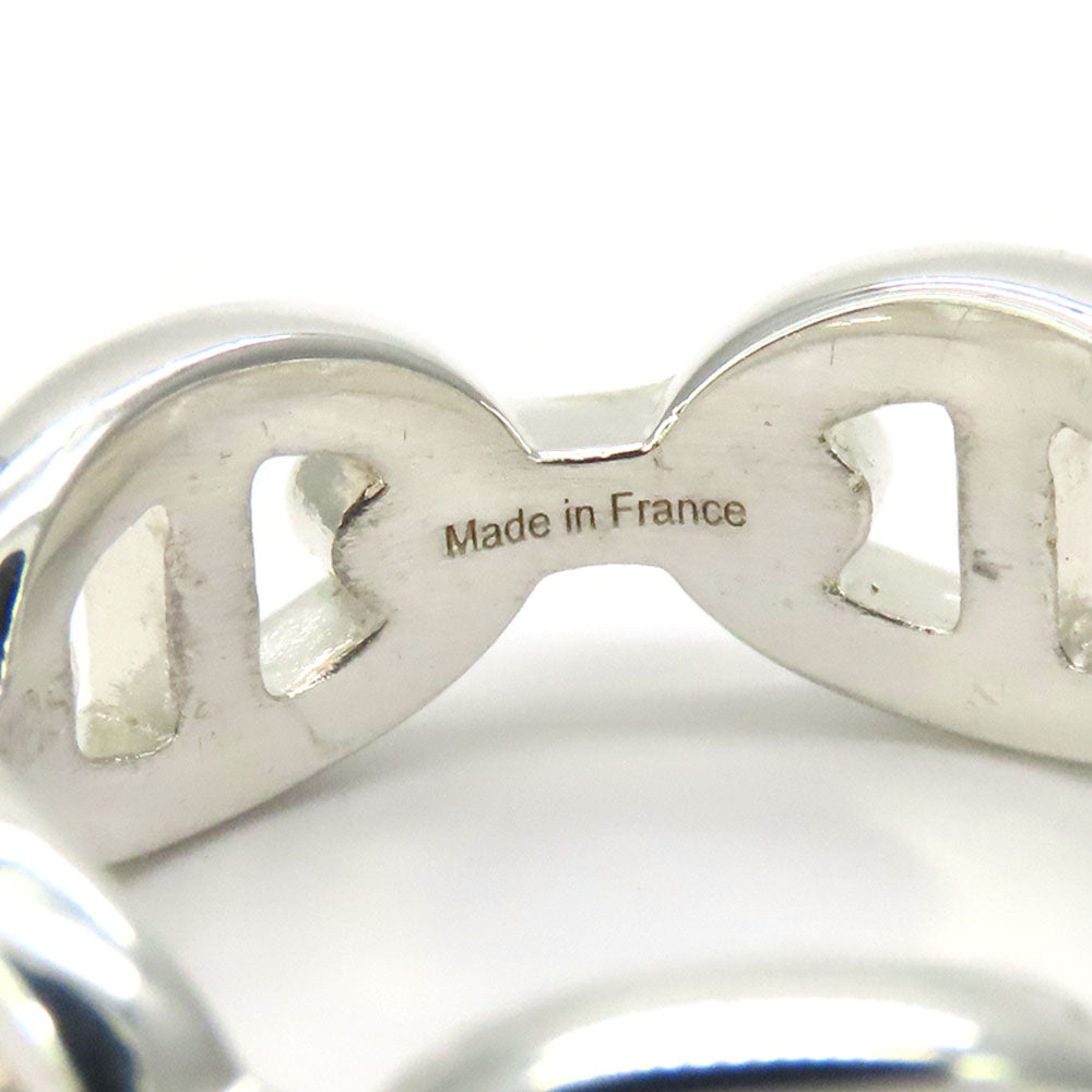 HERMES Ring Silver925 Silver Anchene Chene Dunkle Women Used