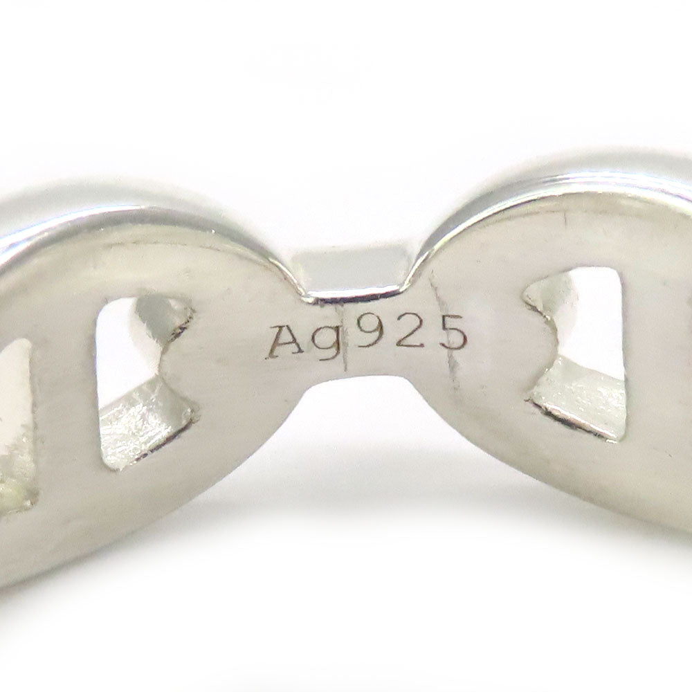 HERMES Ring Silver925 Silver Anchene Chene Dunkle Women Used