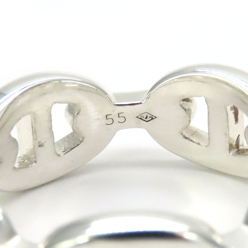 HERMES Ring Silver925 Silver Anchene Chene Dunkle Women Used