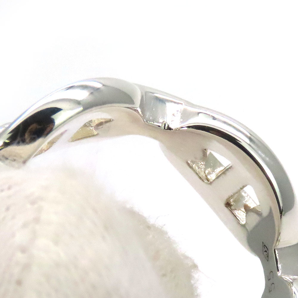 HERMES Ring Silver925 Silver Anchene Chene Dunkle Women Used